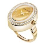 anne klien stainless steel gold women watch ak5128ringymw