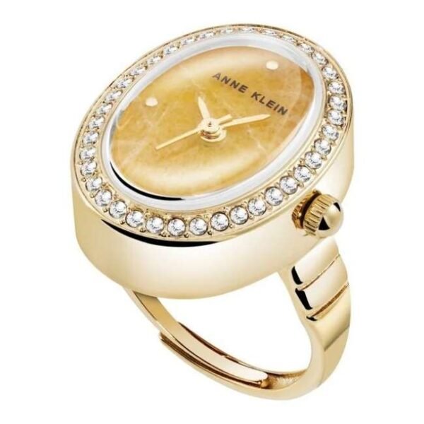 anne klien stainless steel gold women watch ak5128ringymw