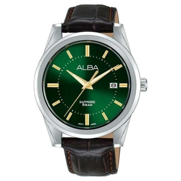 Alba Leather Green Men Watch AS9V29X1
