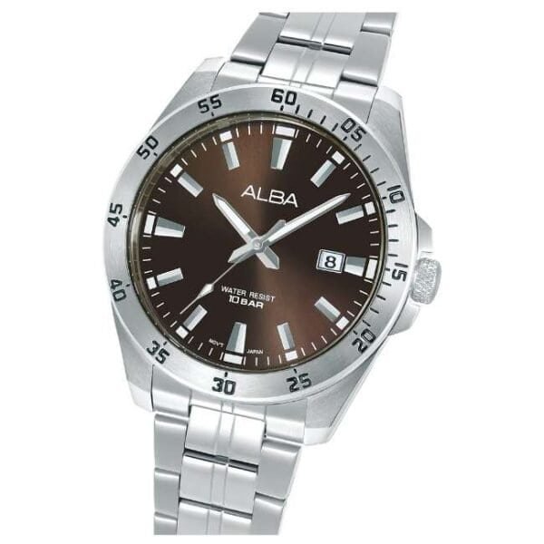 Alba Stainless Steel Brown Men's Watch AS9V49X1