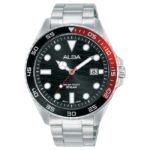 Alba Stainless Steel Black & Red Men’s Watch AS9V55X1