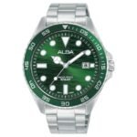 Alba Stainless Steel Green Men's Watch AS9V59X1