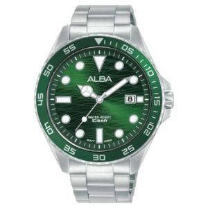 Alba Stainless Steel Green Men's Watch AS9V59X1