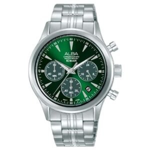 Alba Stainless Steel Green Men Watch AT3K49X1
