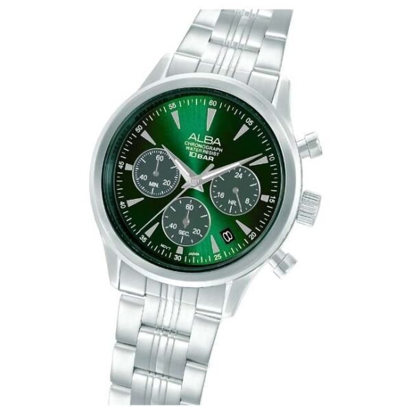 Alba Stainless Steel Green Men Watch AT3K49X1