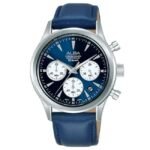Alba Leather Blue Men Watch AT3K57X1