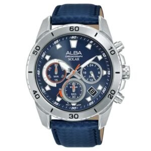 Alba Leather Blue Men Watch AZ5017X1