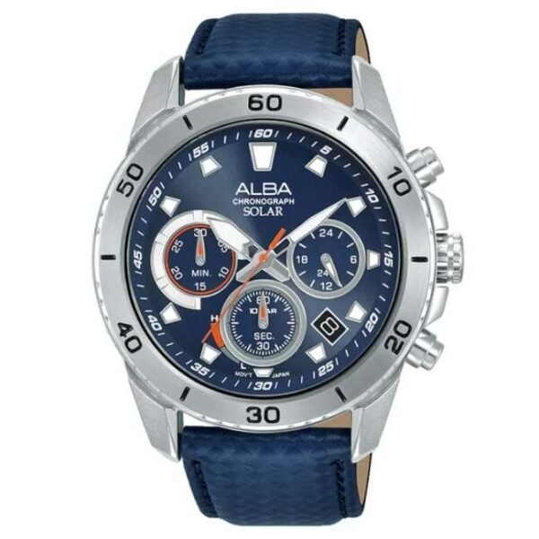 Alba Leather Blue Men Watch AZ5017X1