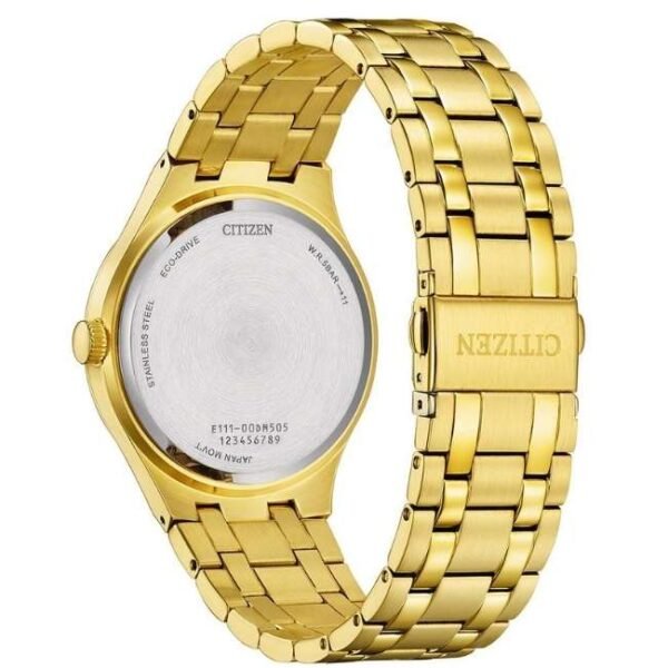 citizen stainless steel golden men watch bm7652-52p