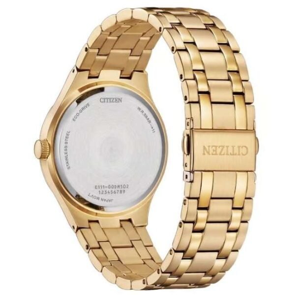citizen stainless steel gold men watch bm7653-50q