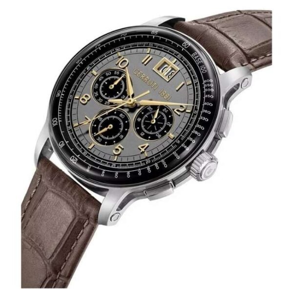cerruti leather brown men men watch ceciwgc0084602