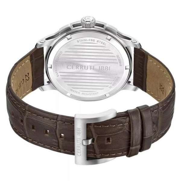 cerruti leather brown men men watch ceciwgc0084602
