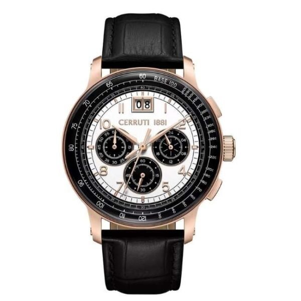 cerruti leather black men men watch ceciwgc0084604