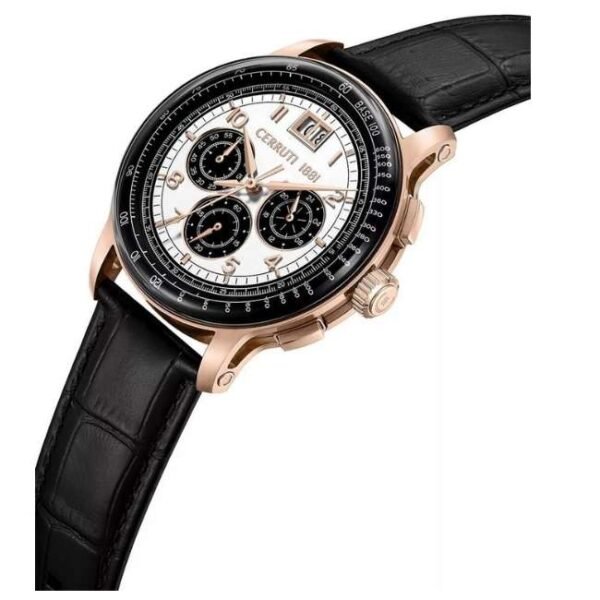 cerruti leather black men men watch ceciwgc0084604