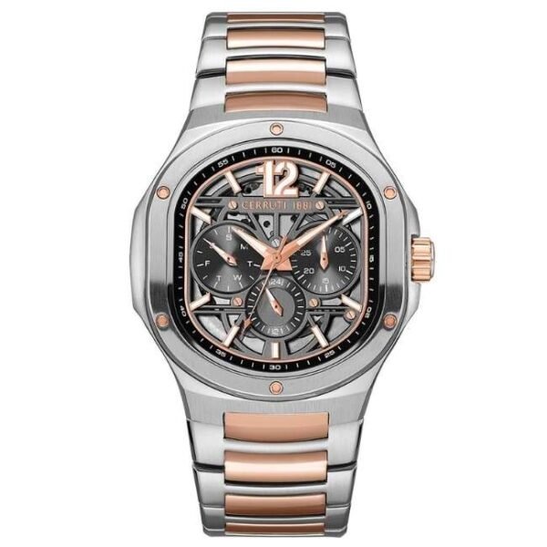 cerruti stainless steel bi-colour men men watch ceciwgk0072304