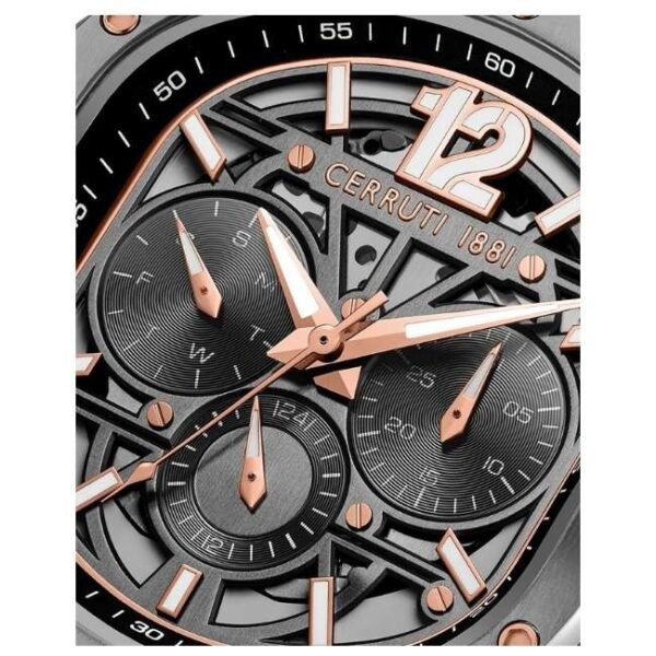 cerruti stainless steel bi-colour men men watch ceciwgk0072304