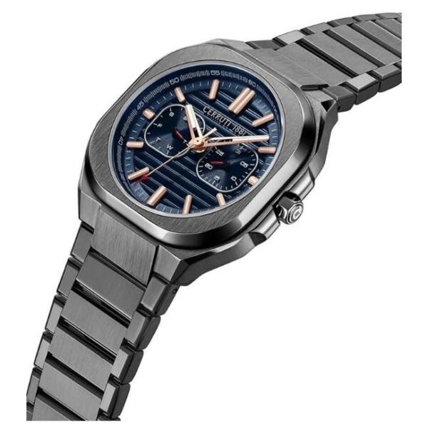 cerruti stainless steel gunmetal men men watch ceciwgk0073501