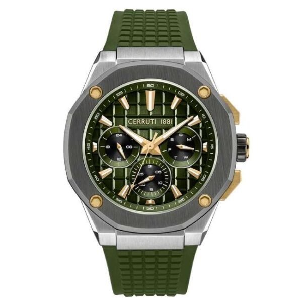 cerruti silicon green men men watch ceciwgq0073403