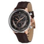 cerruti leather brown men men watch cecra26801w