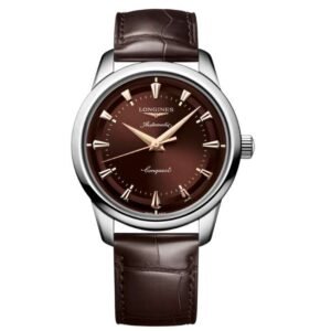 longines leather brown men watch l16504622