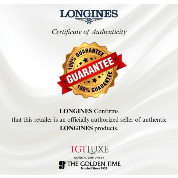longines leather silver men watch l29094773