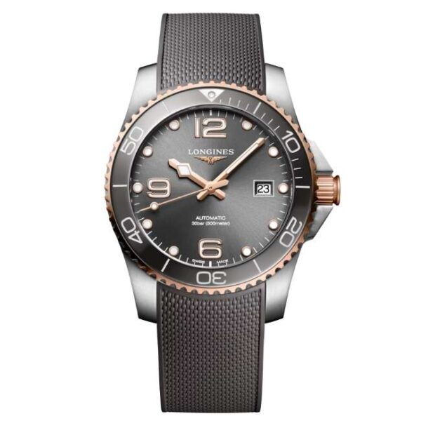 Longines Grey Rubber Men Watch L37813789
