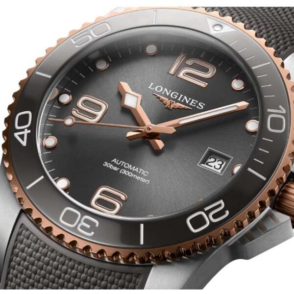 Longines Grey Rubber Men Watch L37813789