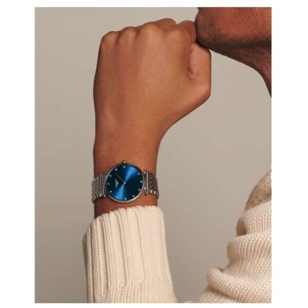 longines stainless steel silver women watch l48664976