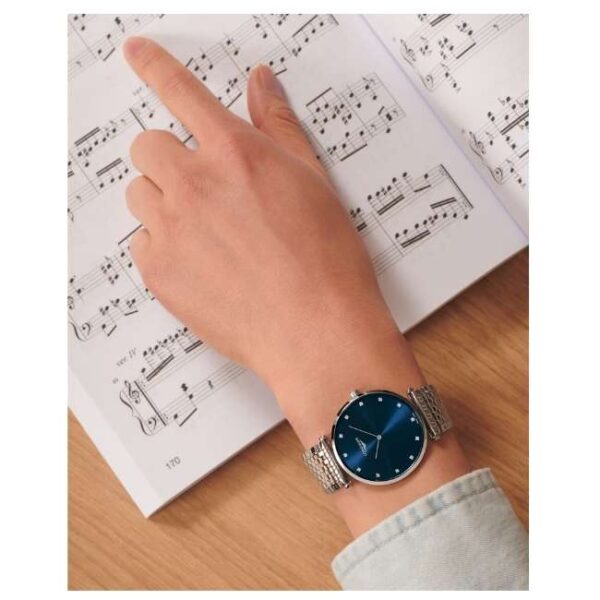 longines stainless steel silver women watch l48664976