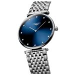 longines stainless steel silver women watch l48664976