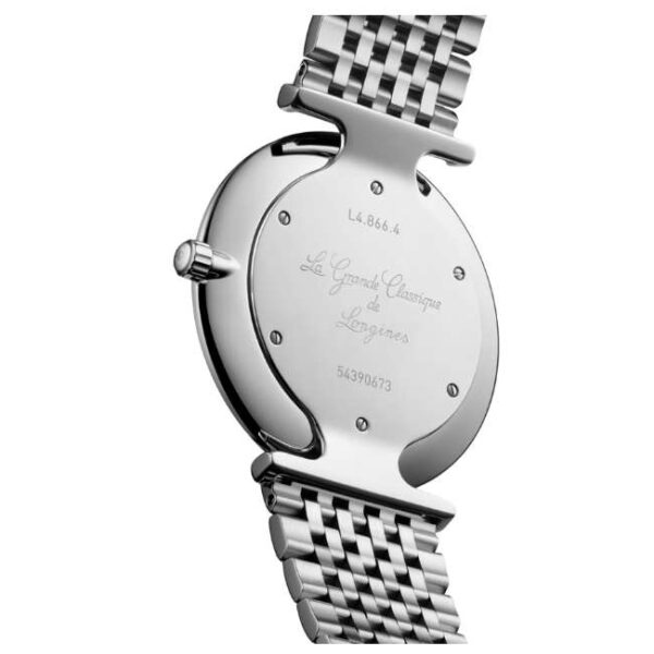 longines stainless steel silver women watch l48664976