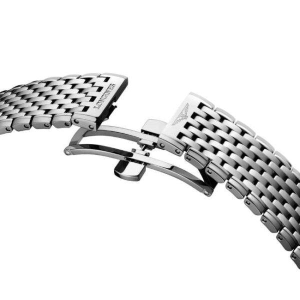 longines stainless steel silver women watch l48664976