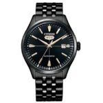 citizen stainless steel black men watch nh8395-77e