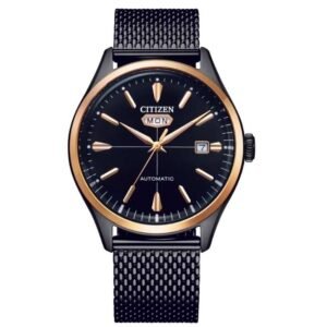 citizen stainless steel black men watch nh8396-82e