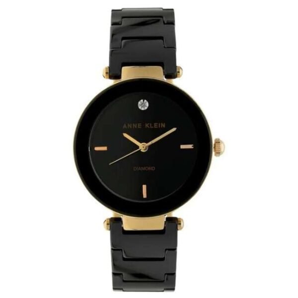 anne klien ceramic black women watch ntak1018rgbk