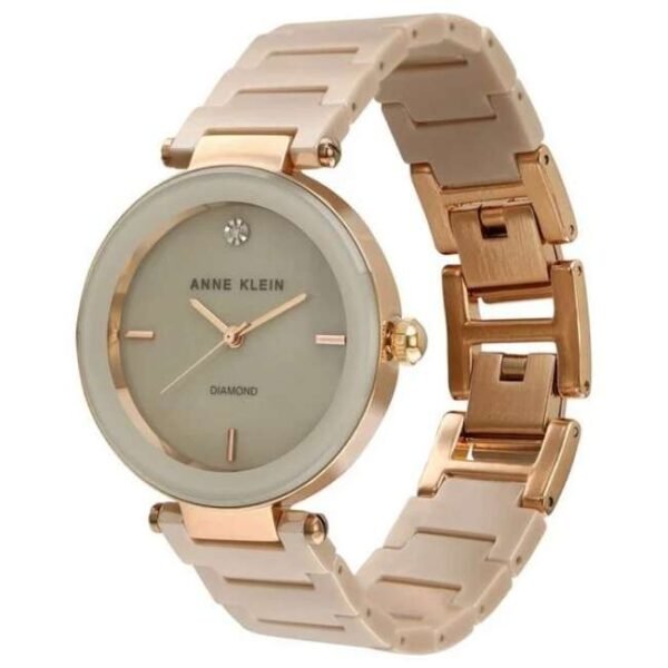 anne klien ceramic pink women watch ntak1018rgtn