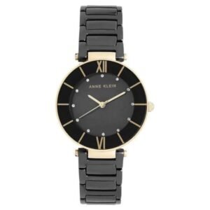 anne klien ceramic black women watch ntak3266bkrg