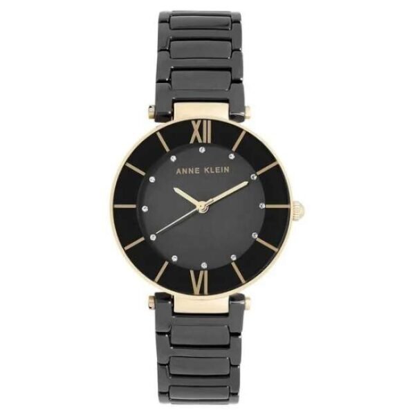 anne klien ceramic black women watch ntak3266bkrg