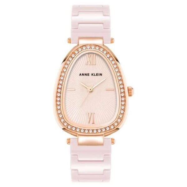 anne klien ceramic pink & rose gold women watch ntak5012rgbh