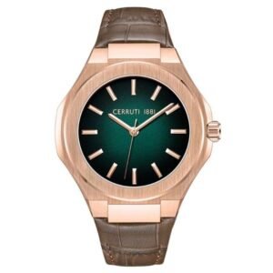 cerruti stainless steel brown men men watch ntceciwga0043003