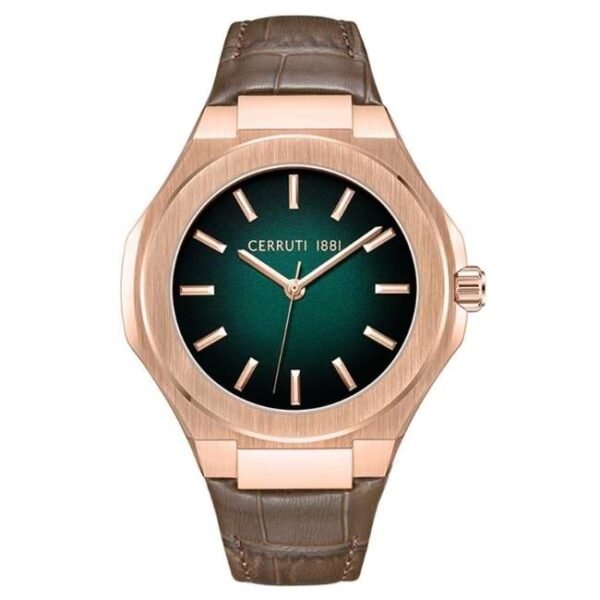 cerruti stainless steel brown men men watch ntceciwga0043003