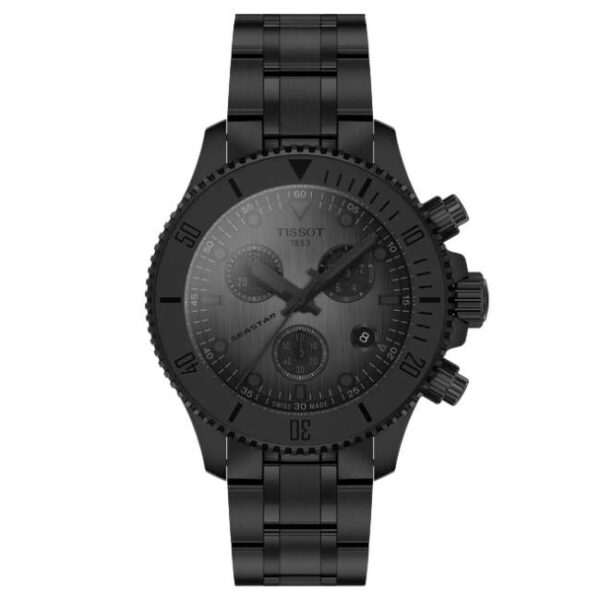 Tissot Seastar 1000 Stainless Steel Black Men Watch T1202173306100