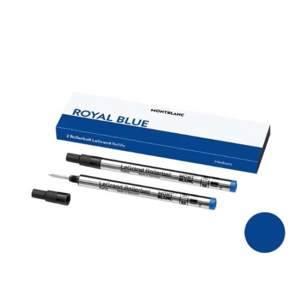 Montblanc 128228 Legrand Rollerball Refill Medium (Pack Of 2) - Royal Blue