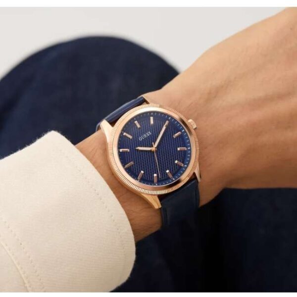 Guess Leather Navy Men Watch GW0846G2