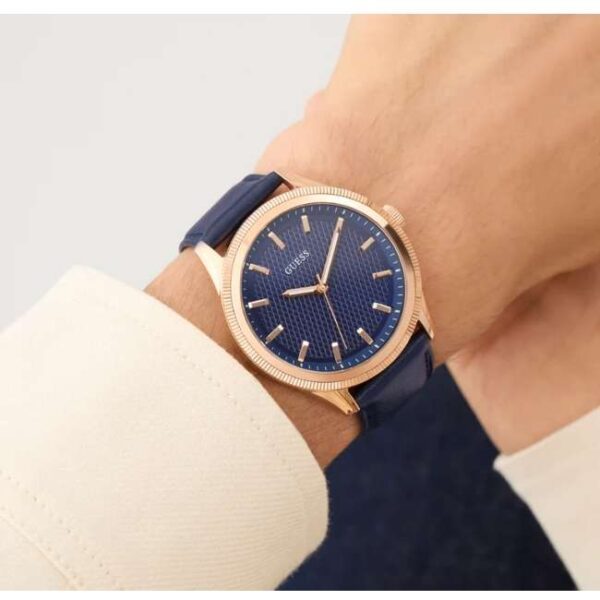 Guess Leather Navy Men Watch GW0846G2