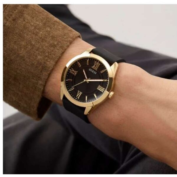 Guess Silicon Black Men Watch GW0894G2