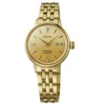 Seiko Presage Stainless Steel Gold Women Watch SRE018J1