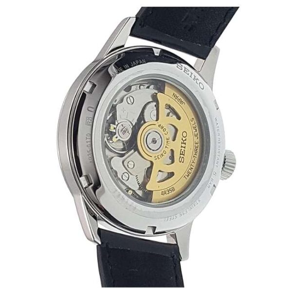 Seiko Presage Leather Black Men Watch SRPB43J1
