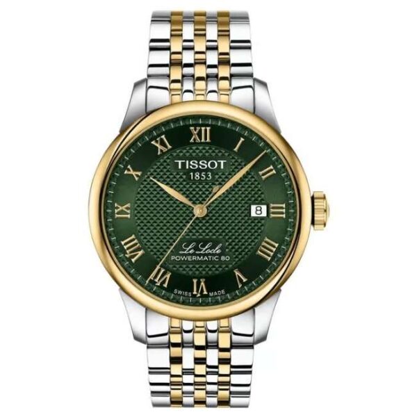 Tissot Le Locle Powermatic 80 Green Dial - Yellow Gold Two-Tone (T006.407.22.093.00)