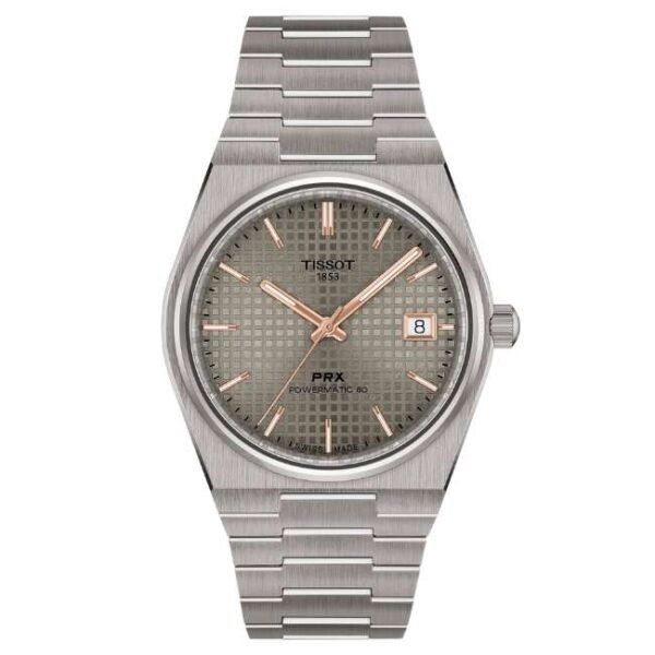 tissot prx titanium grey unisex watch t1378074406100